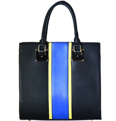 Faux Leather Handbag Shoulder Bag ES1130 39489 Black